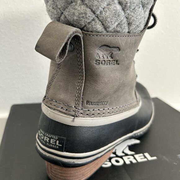 Sorel Womens Slimpack 2 Lace Winter Waterproof Ankle Boots Size 7.5 Quarry Black - Picture 7 of 14